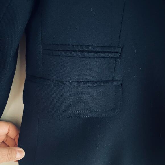 J. Crew Schoolboy Wool Blazer Jacket Navy Blue Size 12 Academia Preppy Classic - Picture 5 of 7